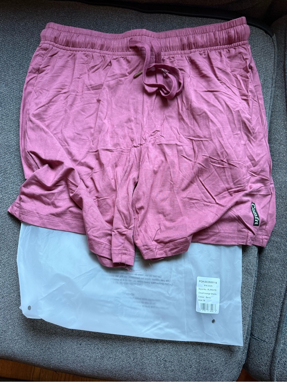 Comfrt Lounge shorts Berry